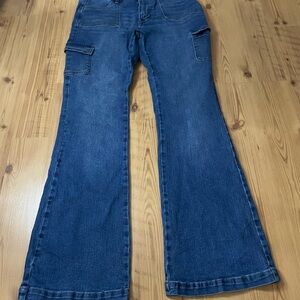 No Boundaries Dark Blue Flare Jeans